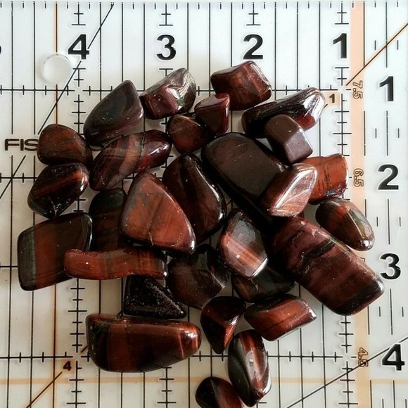 1 lb Tumbled Red Tigers Eye Gemstone Crystals 190-220 Stones Gem Rock Specimens - Picture 5 of 6